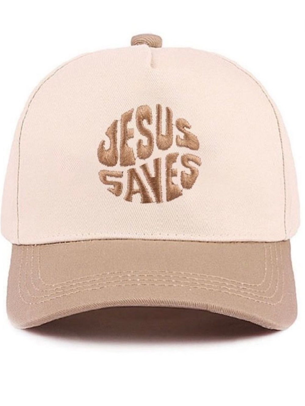 Zenana Outfitters 'Jesus Saves' Cap - Beige/Camel